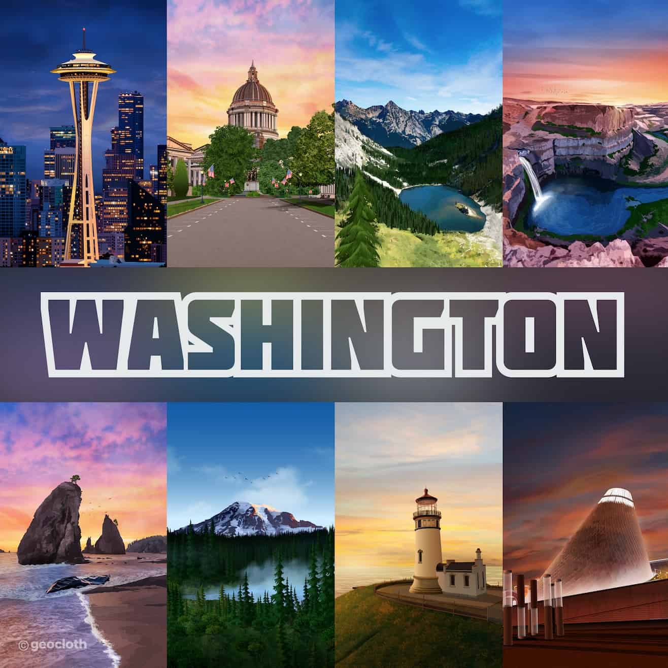 Washington geocloth