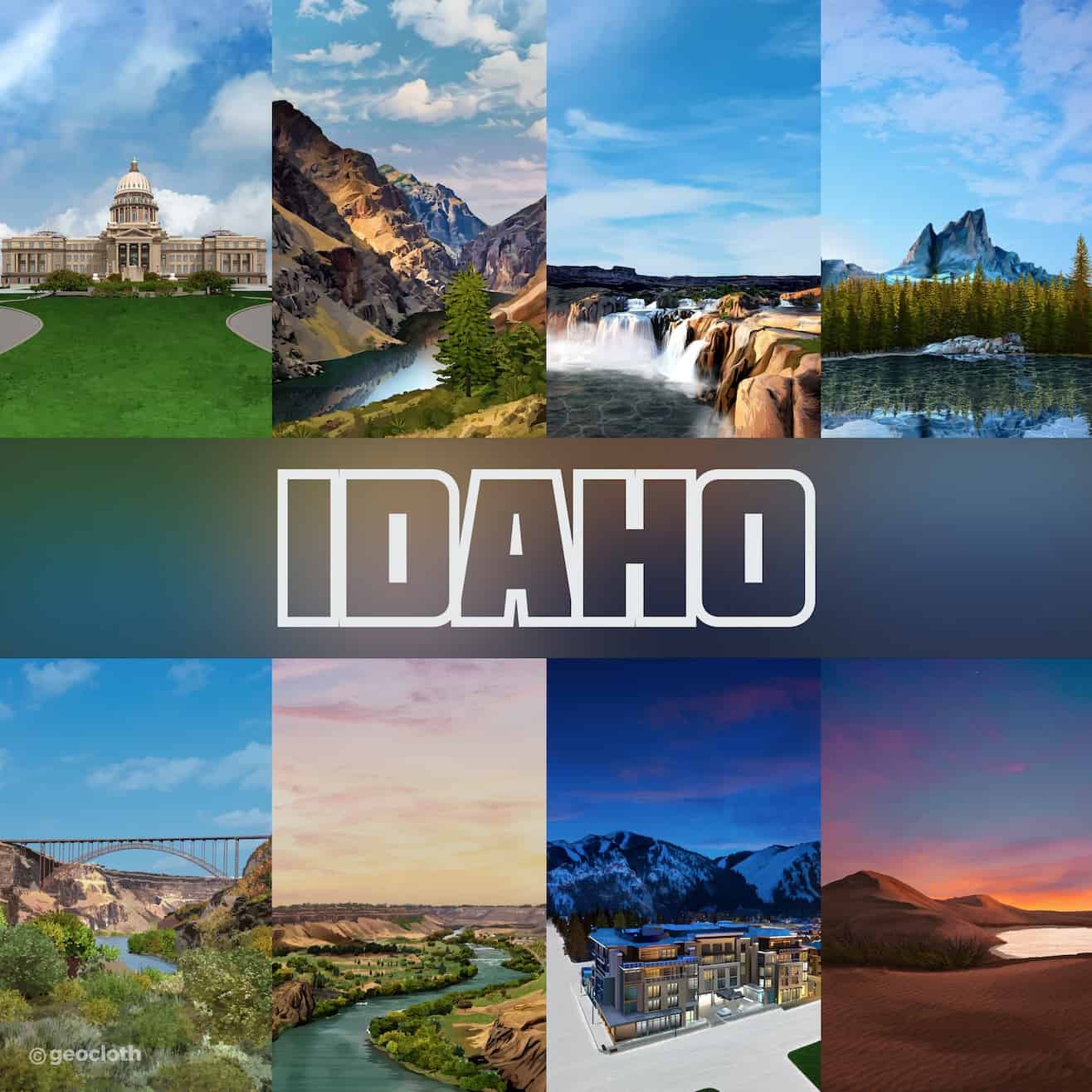 Idaho State Cloth
